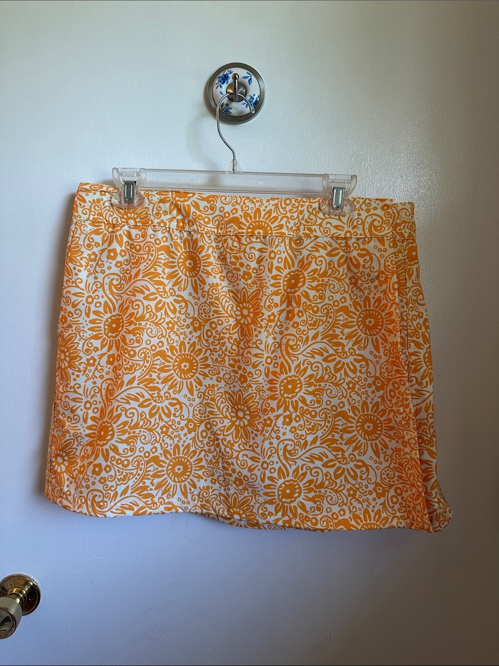 Ripskirt Hawaii Length 1, Large Yellow and White Floral Mini Skirt